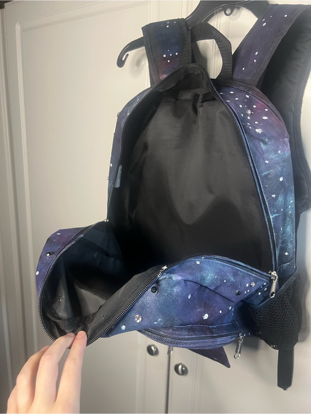 Hand Painted Galaxy Rhinestone Backpack - Picture 8 of 16